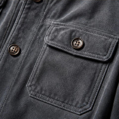 Thorne Structured Suede Jacket - Gray - structured jacket - Hendlys - Image 4