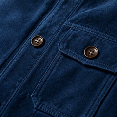 Thorne Structured Suede Jacket - Navy - structured jacket - Hendlys - Image 4