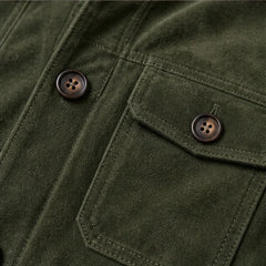 Thorne Structured Suede Jacket - Green - structured jacket - Hendlys - Image 4