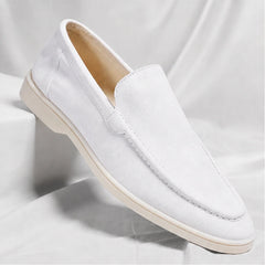 Bexley Hand-Burnished Leather Loafer - White - Loafers - Hendlys - Image 1