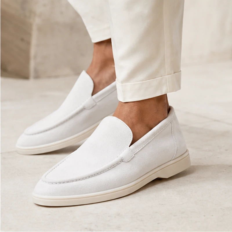 Bexley Hand-Burnished Leather Loafer - White - loafers - Hendlys - Image 2