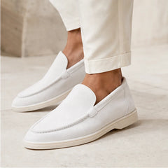 Bexley Hand-Burnished Leather Loafer - White - loafers - Hendlys - Image 2