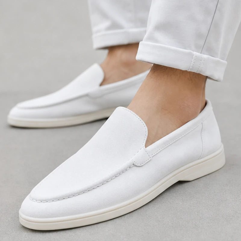 Bexley Hand-Burnished Leather Loafer - White - leather loafers - Hendlys - Image 4