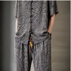 Tokako Relaxed Shirt & Pant Set - Gray - outfit set - Hendlys - Image 2