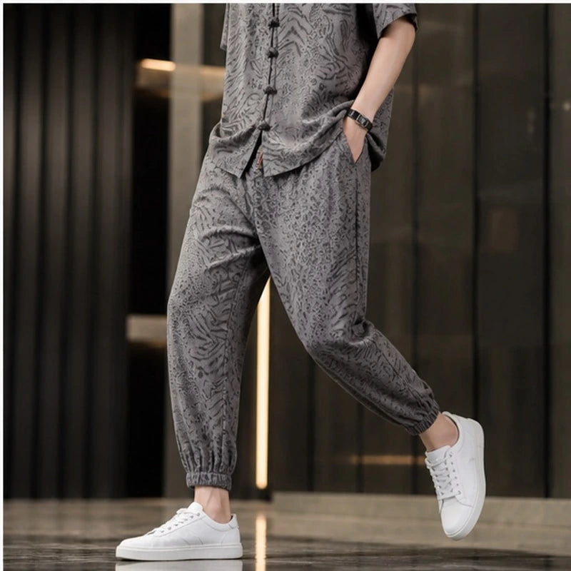 Tokako Relaxed Shirt & Pant Set - Gray - Outfit Set - Hendlys - Image 1