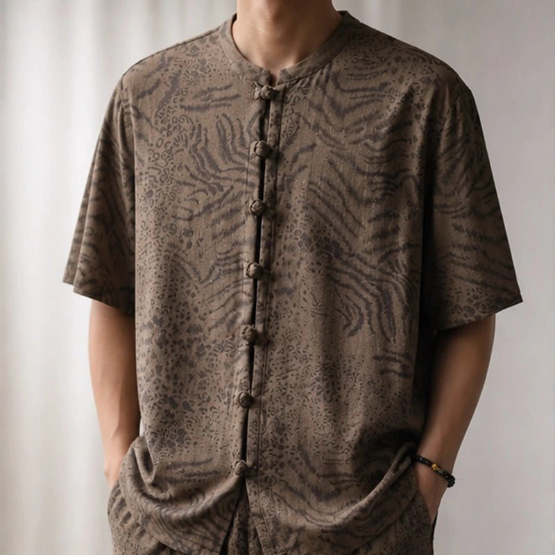 Tokako Relaxed Shirt & Pant Set - Brown - matching set - Hendlys - Image 3