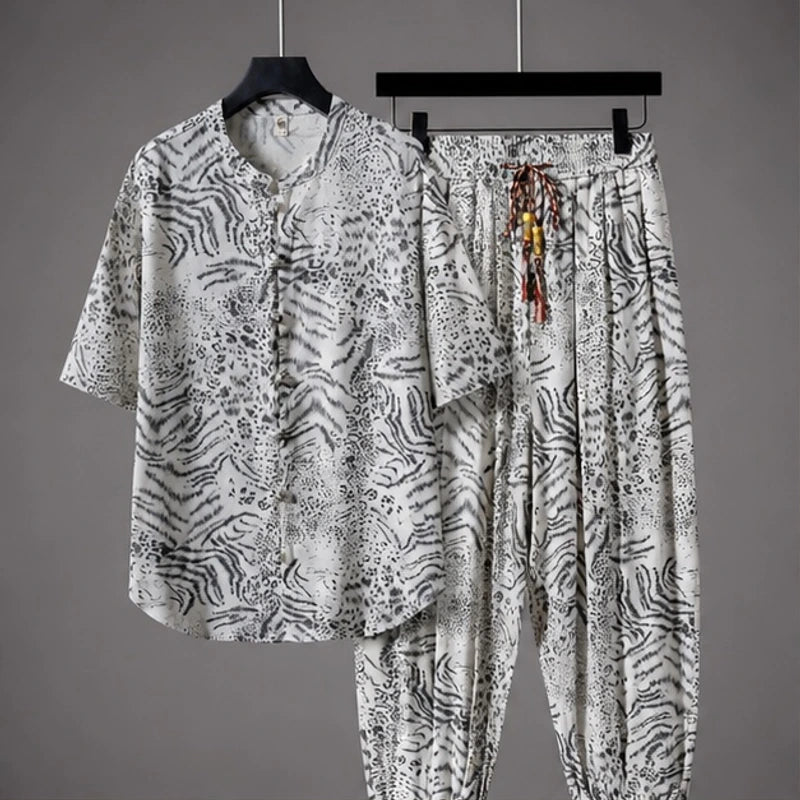 Tokako Relaxed Shirt & Pant Set - White - matching set - Hendlys - Image 3