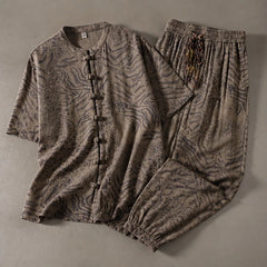 Tokako Relaxed Shirt & Pant Set - Brown - shirt and pant set - Hendlys - Image 4