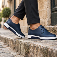 Torin Men's Orthopedic Leather Derby Shoes - Blue - mapfoot - Hendlys - Image 3