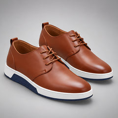 Torin Men's Orthopedic Leather Derby Shoes - Brown - map - Hendlys - Image 2