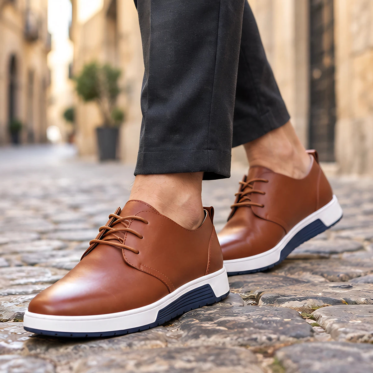 Torin Men's Orthopedic Leather Derby Shoes - Brown - Men's Footwear > Derby Shoes - Hendlys - Image 1