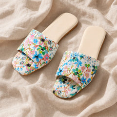 Torino Floral Flat Mule - Petal Pink - flat mules - Hendlys - Image 2