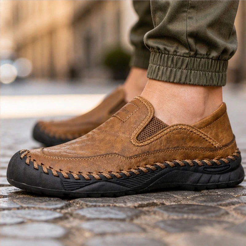 Torrance Leather Loafers - Brown - Shoes - Hendlys - Image 1