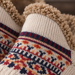 Torvale Non-Slip Fleece-Lined Slipper Socks - Beige - Apparel & Accessories > Socks > Slipper Socks - Hendlys - Image 4