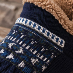 Torvale Non-Slip Fleece-Lined Slipper Socks - Blue - Apparel & Accessories > Socks > Slipper Socks - Hendlys - Image 4