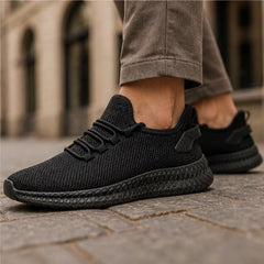 Truett Knit Mesh Sneaker - Tuxe Black - Sneakers - Hendlys - Image 1
