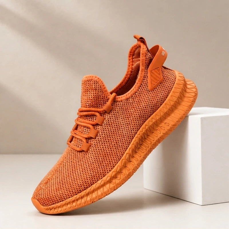 Truett Knit Mesh Sneaker - Orange - mesh sneakers - Hendlys - Image 4