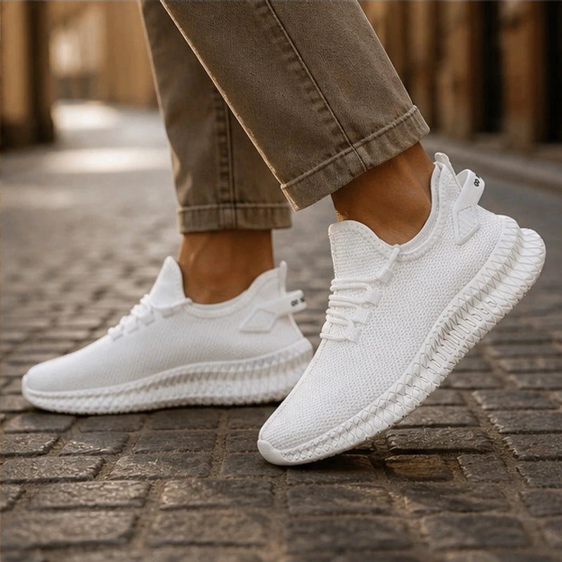 Truett Knit Mesh Sneaker - White - sneakers - Hendlys - Image 2