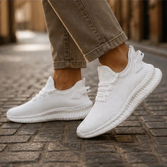 Truett Knit Mesh Sneaker - White - sneakers - Hendlys - Image 2