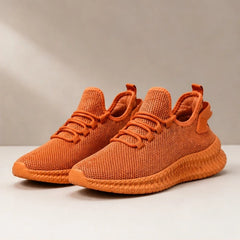 Truett Knit Mesh Sneaker - Orange - knit sneakers - Hendlys - Image 3