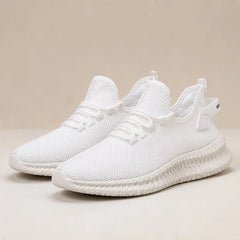 Truett Knit Mesh Sneaker - White - knit sneakers - Hendlys - Image 3