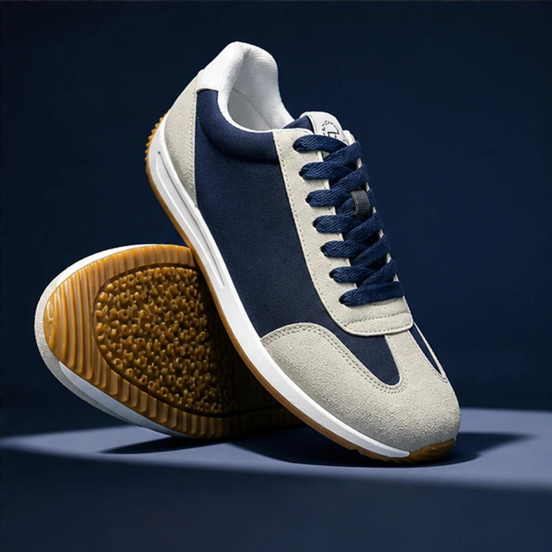 Orbital Retro Sneakers - Blue - leather sneakers - Hendlys - Image 4