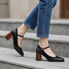 Vilano Duo Heels - Black - square toe - Hendlys - Image 5