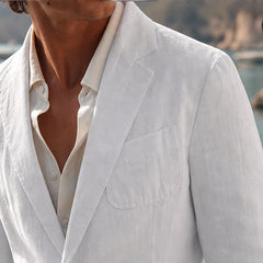 Palma 2-Piece Linen Set - White - summer suit - Hendlys - Image 6