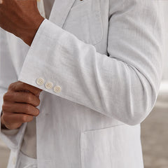 Palma 2-Piece Linen Set - White - relaxed fit - Hendlys - Image 7