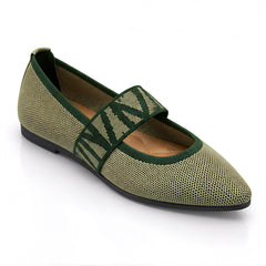 Valenne Women's Elastic-Strap Mary Jane Flats - Green - Women's Footwear > Flats > Mary Jane Flats - Hendlys - Image 1