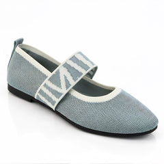Valenne Women's Elastic-Strap Mary Jane Flats - Gray - Women's Footwear > Flats > Mary Jane Flats - Hendlys - Image 1