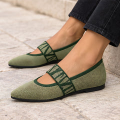 Valenne Women's Elastic-Strap Mary Jane Flats - Green - Women's Footwear > Flats > Mary Jane Flats - Hendlys - Image 3