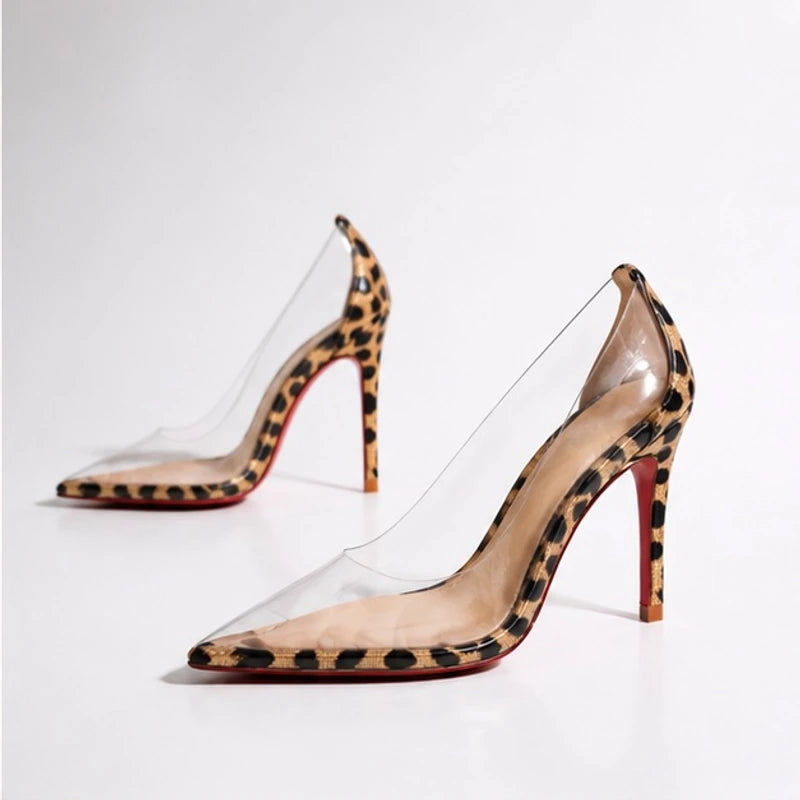 Valentina Transparent Pumps - Savanna Noir - Women's heels - Hendlys - Image 4