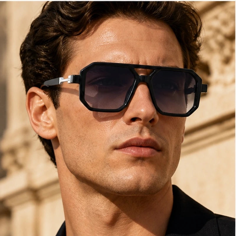 Valmont Statement Shades - Black Silver - leopard print - Hendlys - Image 3