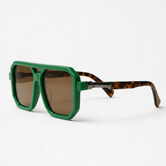 Valmont Statement Shades - Leopard Green - Sunglasses - Hendlys - Image 1
