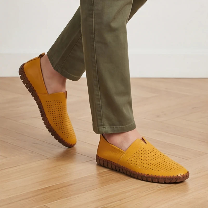 Sartoria Italia Loafers - Tan - perforated loafers - Hendlys - Image 4