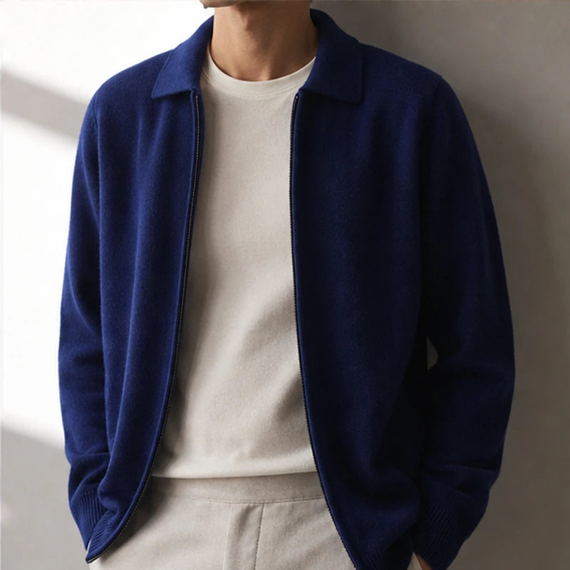 Vennicia Cashmere Cardigan - Royal Navy - Cardigan - Hendlys - Image 1