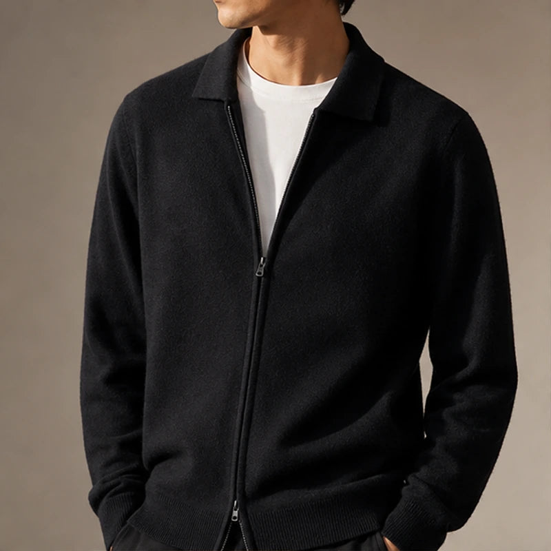 Vennicia Cashmere Cardigan - Jet Black - cashmere cardigan - Hendlys - Image 3