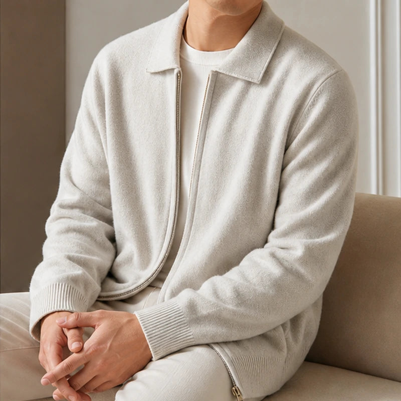 Vennicia Cashmere Cardigan - Ivory Stone - cashmere cardigan - Hendlys - Image 3