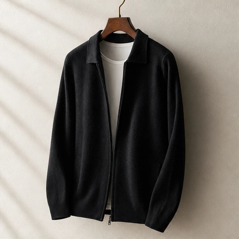 Vennicia Cashmere Cardigan - Jet Black - women's cardigan - Hendlys - Image 2