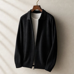 Vennicia Cashmere Cardigan - Jet Black - women's cardigan - Hendlys - Image 2