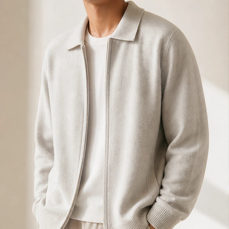 Vennicia Cashmere Cardigan - Ivory Stone - Cardigan - Hendlys - Image 1
