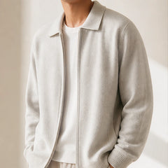 Vennicia Cashmere Cardigan - Ivory Stone - Cardigan - Hendlys - Image 1