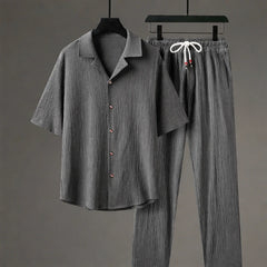 Verdura Oversized Linen Set - Gray - linen set - Hendlys - Image 3