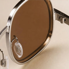 Veylan Square Aviator Sunglasses - Brown - sunglasses - Hendlys - Image 2