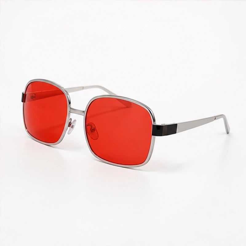 Veylan Square Aviator Sunglasses - Red - Sunglasses - Hendlys - Image 1