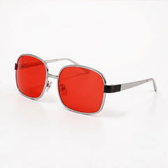 Veylan Square Aviator Sunglasses - Red - Sunglasses - Hendlys - Image 1