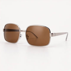 Veylan Square Aviator Sunglasses - Brown - Sunglasses - Hendlys - Image 1