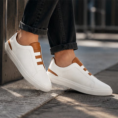 Vantinio Genuine Leather Sneakers - White - mens shoes - Hendlys - Image 6