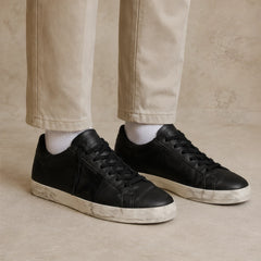 Volterra Distressed Leather Sneakers - Black - Catalog Group: Footwear - Hendlys - Image 2